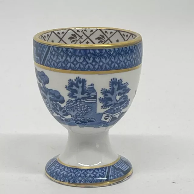 Booths Old Willow pattern egg cup Gold trim England