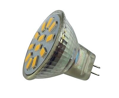MR11 12 SMD LED 12V 10-30V Dc / AC 3W 200LM Blanc Chaud Ampoule ~20W