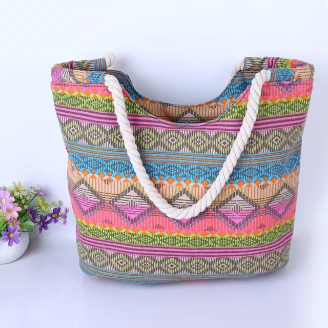 Canvas Summer Beach Tote Shoulder Shopping Travel Bag for Women Girls Ladies UK