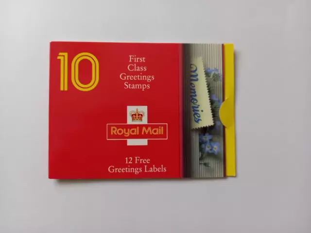 X10 FIRST CLASS STAMP GB GREETINGS 1992 MEMORIES BOOKLET 12 LABELS MNH GENUINE c