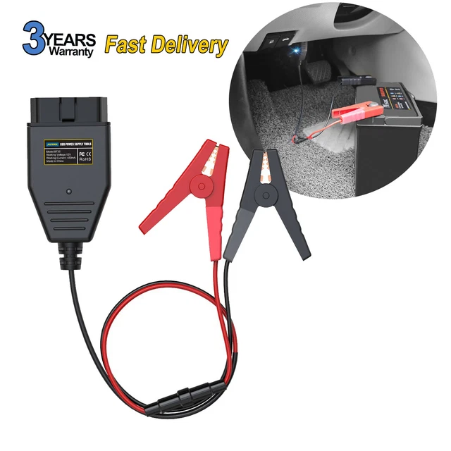 Car OBD2 OBDII Connector Emergency Memory Saver Power Supply Battery Tool