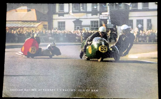 60956 Ak Voiture de Course Sidecar Racing À Ramsey T.T.Racing Île De Man