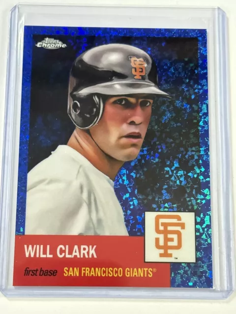 2022 Topps Will Clark Chrome Platinum Anniv Blue Mini Diamond #164/199 #284 SF