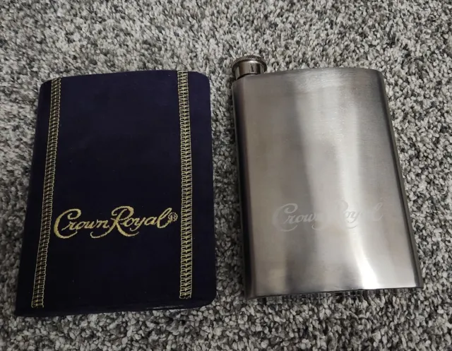 Crown Royal Flask And Sleeve