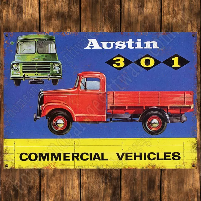 200MM x 285MM ALUMINIUM SIGN - AUSTIN 301 COMMERCIAL VEHICLES