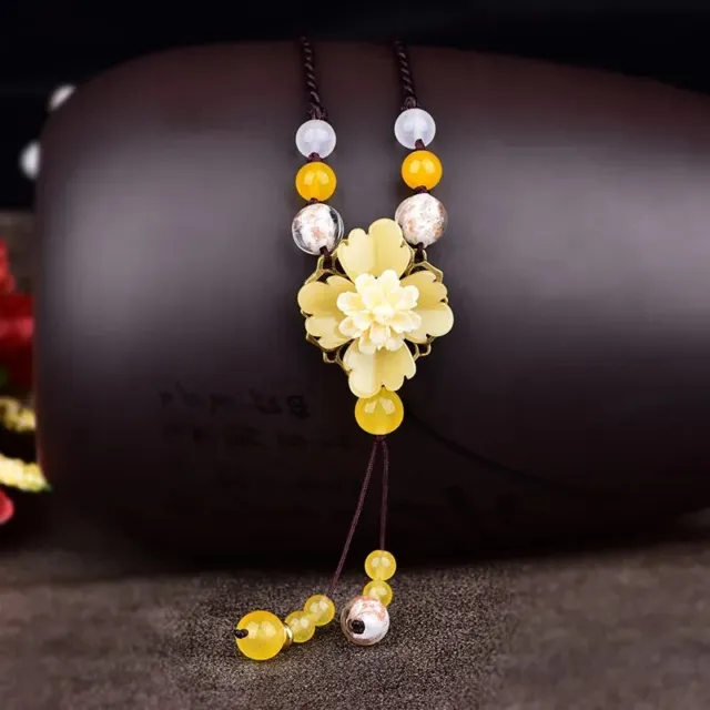 Chinese Style Long Necklace Women Retro Sweater Chain Pendant Pendant Jewelry