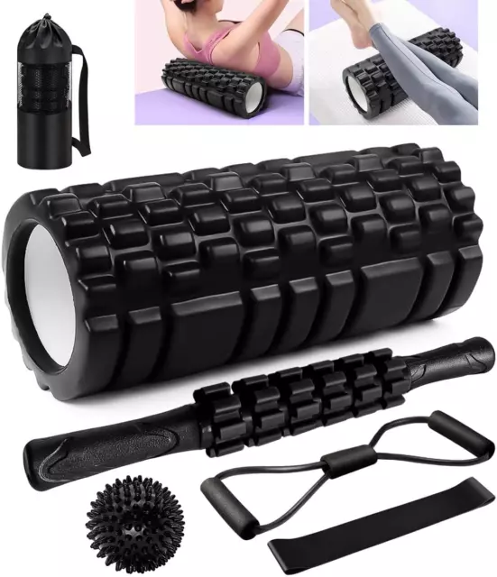 Rullo Massaggio Muscolare,  6 in 1 Foam Roller Rullo in Schiuma Pallina Massaggi