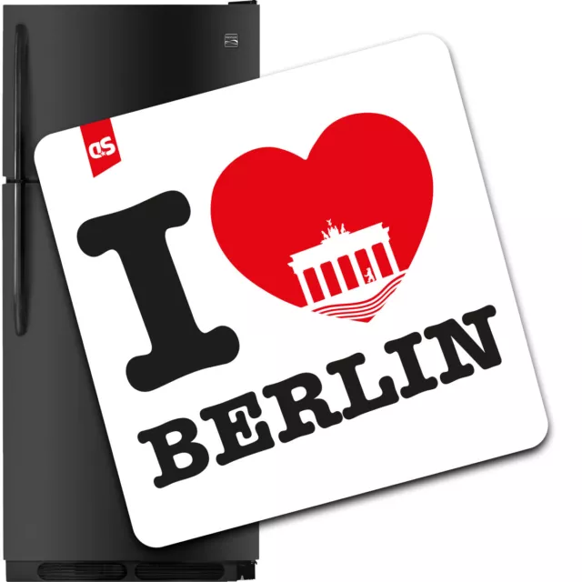 Design-Magnet: I LOVE BERLIN q, Berlin-Magnet, berliner Geschenk für Verliebte