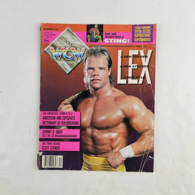 WCW World Championship Wrestling Magazine December 1991 Lux Luger  cover