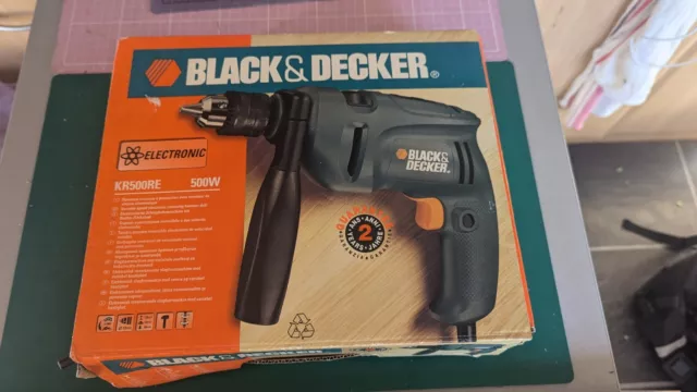 BLACK DECKER KD561 Hammer Drill 450W 10mm keyed chuck key. Used Working 10.00 PicClick UK