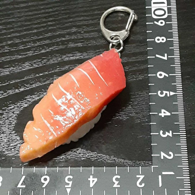 Novelty Food Sample Medium Fatty Sushi Keychain Left