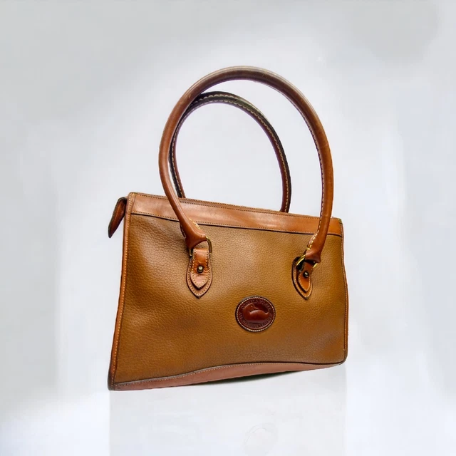 Dooney & Bourke Tan Pebbled Leather Satchel All Weather 2 Duck Leather