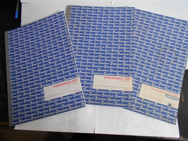 ZWECKFORM Inventurbuch 1101.  Gut 100 Originale. Außen geringe Gebrauchsspuren.