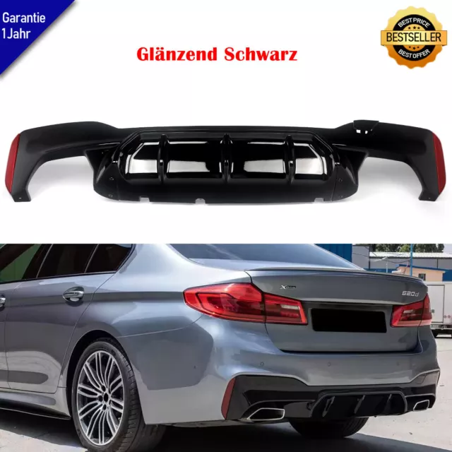 Heckdiffusor Diffusor Heckansatz für BMW 5er G30 G31 530d 540i M Paket Schwarz