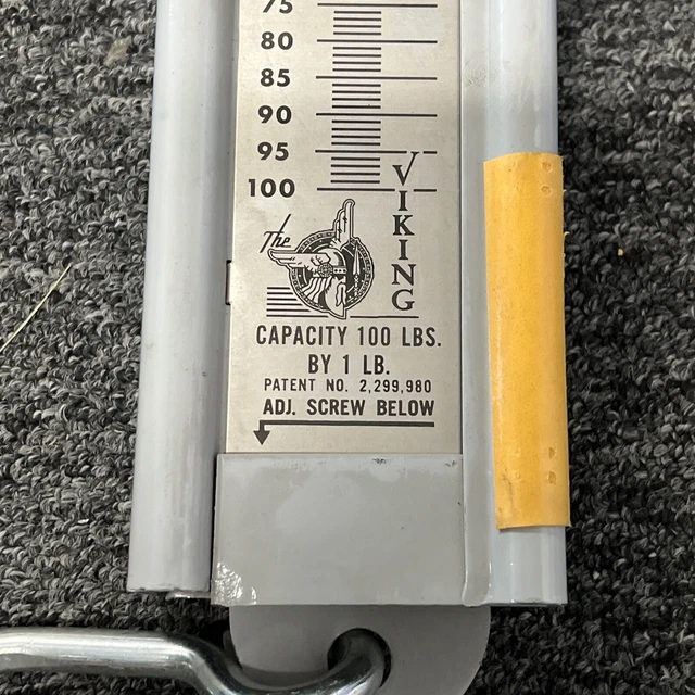 VINTAGE HANSON VIKING Hanging Scale 100 LB Capacity Model 8910 45.00