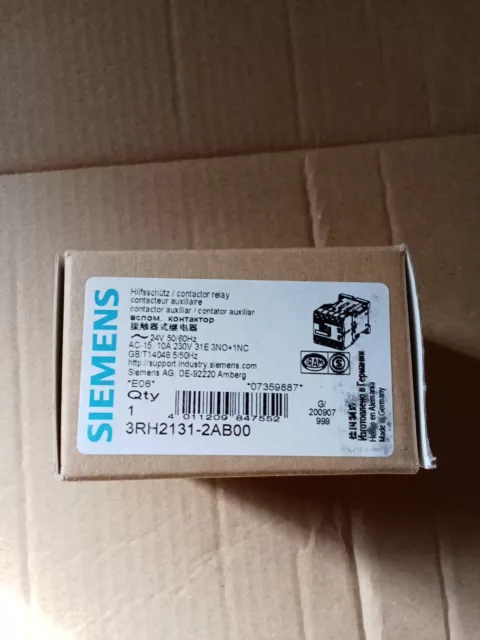 3RH2131-2AB00 Siemens Contacteur AC-15 10A/230V/31E 3NO+1NC