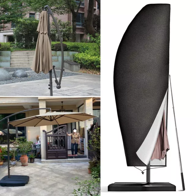 280cm(H) 30cm (T) x 81cm (M) x 46cm (B) Fits Up to 9ft/2 7m DIA Round Umbrellas