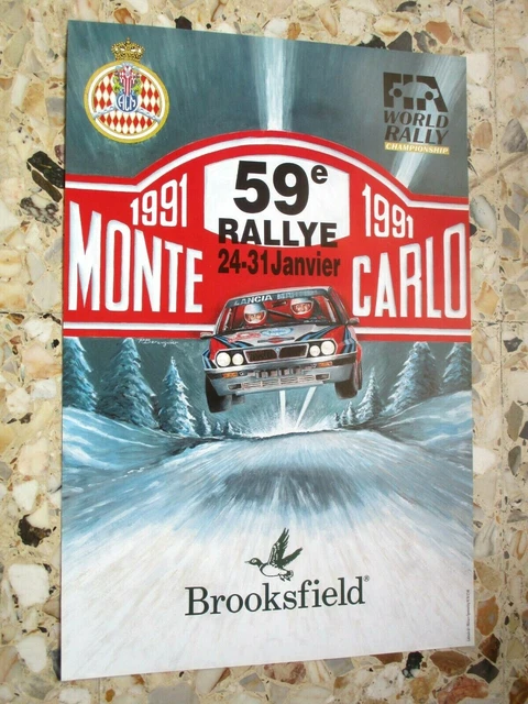 Affiche Originale 67ème Rallye De Monte-Carlo 1994 – Sport Auto, Collection, Décoration 40x60 Cm