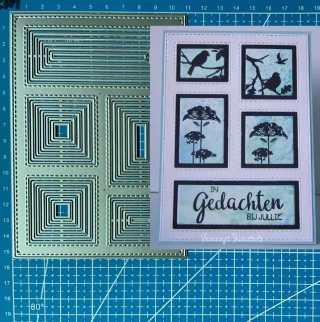 Scallop Lace Heart Frames Cutting Die Set w Stitching