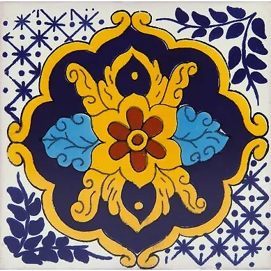 Piastrelle 10x10 cm messicane in ceramica 30 pezzi, Mattonelle Talavera -Cortina
