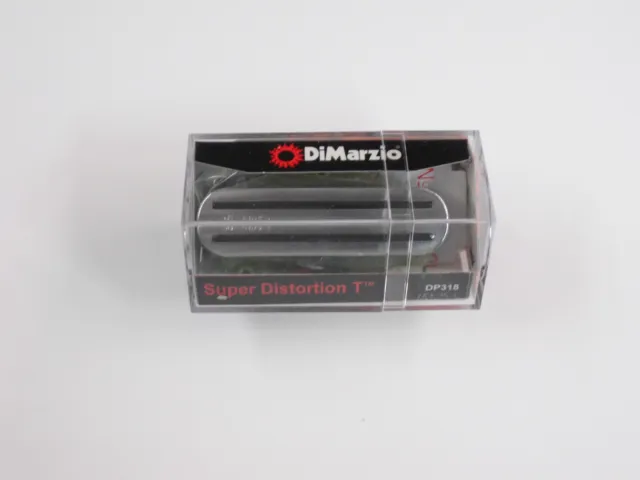 DiMarzio Super Distortion T Telecaster Bridge W/Chrome Cover & Black Rails DP318