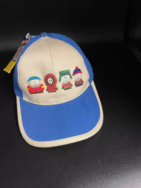 Vintage Comedy Central 2000 South Park bestickte Baseballmütze Kappe Neu Etikett