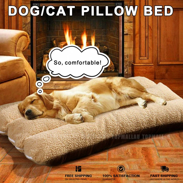 Large Dog Pet Bed Mattress Cushion Pillow Mat Washable Soft Winter Warm Blanket