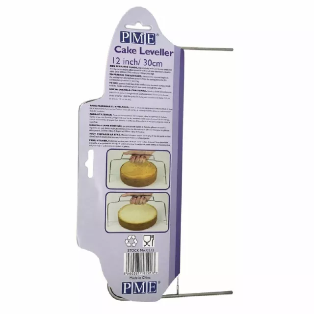 PME Cake Leveller in Steel - Easy to Adjust Levels with Serrated Blade