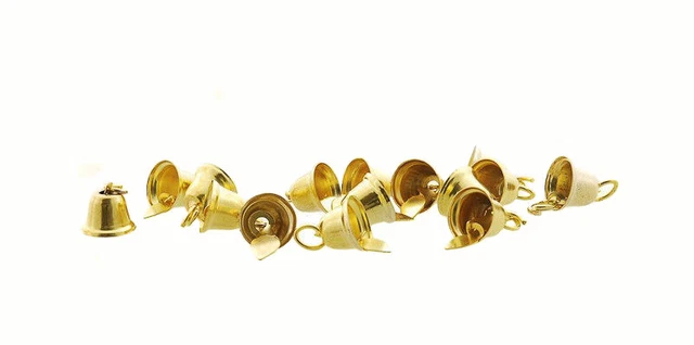 100 Pièces Clochette Grelot 12mm Doré - Décoration Fête