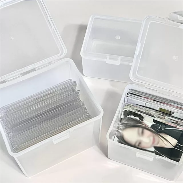 Large Capacity Storage Box Dust-proof Desktop Organizer Cards Box  Stationery