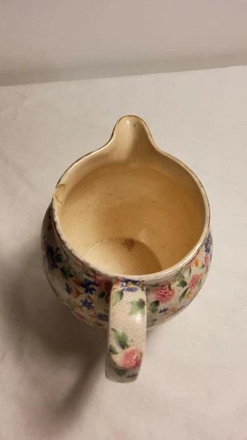 Vintage Royal Winton Creamer  Grimwades England Old Cottage Chintz 3