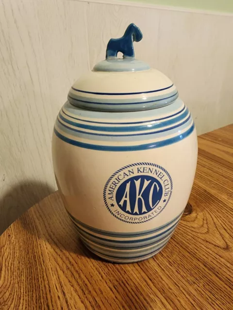 RARE American Kennel Club AKC Biscuit Treat Cookie Jar W/Scottie/Terrier