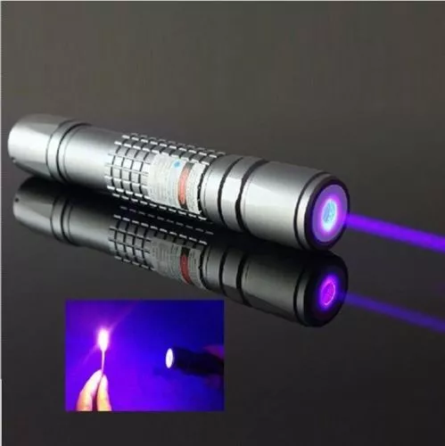 High Power Blue Purple Laser Pointer Burning Light Beam Pen Battery Charger 1mW