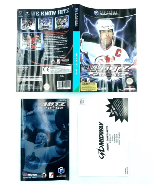 Schutzumschlag Anleitung Gamecube Spiel NHL Hitz 20-02 Einlage/Broschüre Pal UK