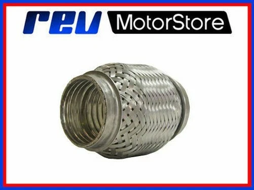 Échappement Tuyau Flexible 57MM X 100MM Inox Acier Universel Haute Qualité 2.25