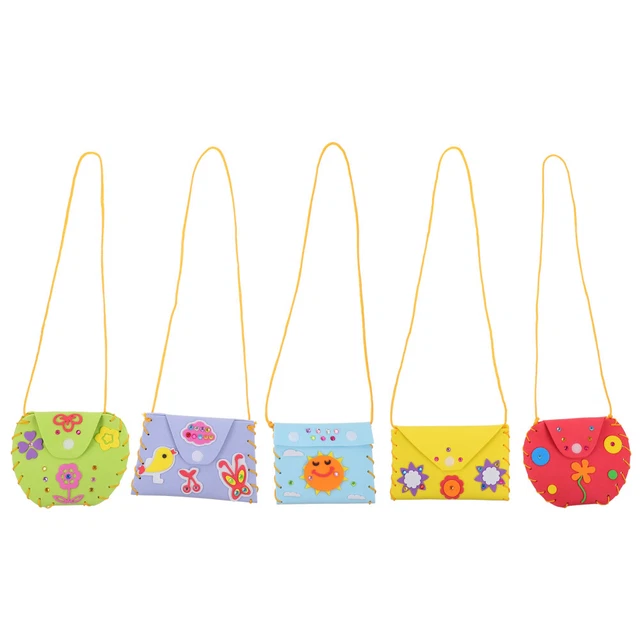 5 set forniture artigianali per bambini portafoglio fai da te mini borsa ragazze borsa monete