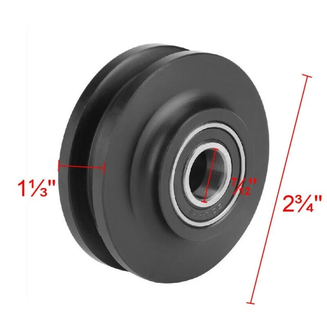 2 X Sliding Barn Door Hardware Rollers Door Pulley Wheels Hanging Rail Roller 6