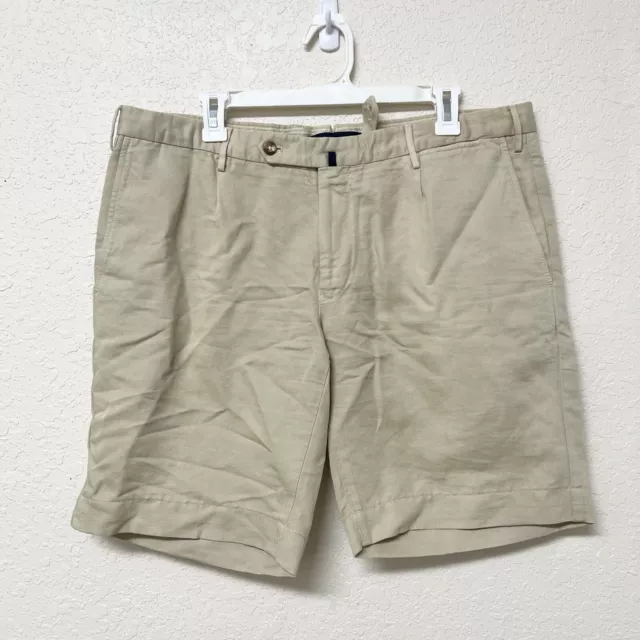 Incotex Men's Beige Slowear Regular Flat Front Chinolino Shorts Size 54