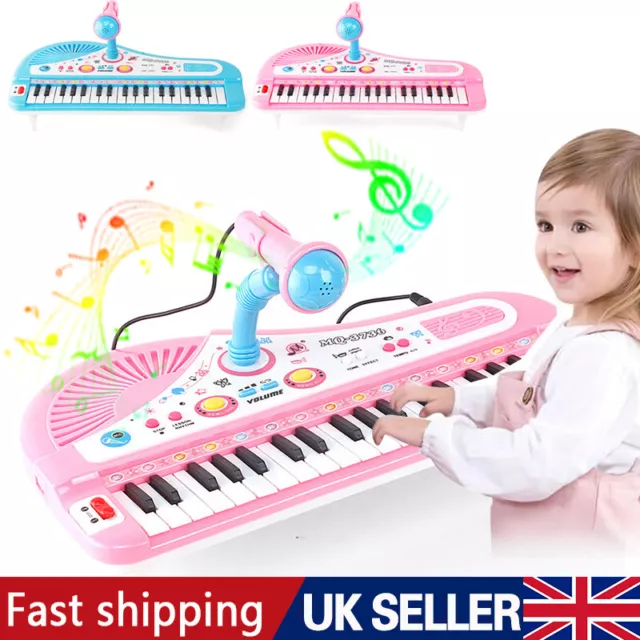 Electronic Keyboard Piano for Kids 37 Keys Music Piano + Microphone Portable Toy