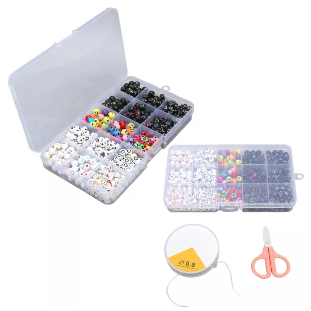 CHILDREN LETTER BEADS Set Acrylic Alphabet Number Beads For Bracelets IDS  $18.68 - PicClick AU