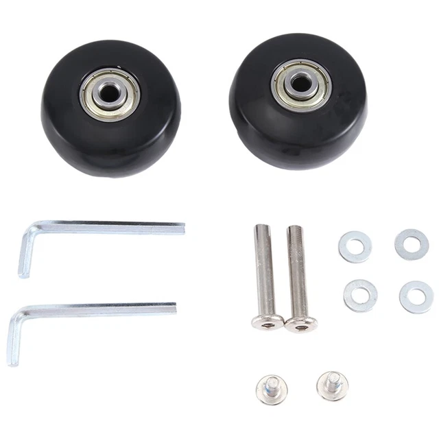 PATIKIL Kit Ruote Di Ricambio Per Valigie – 2 Ruote In PU 50mm Con Bulloni E Rondelle