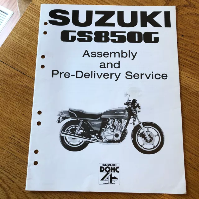 Suzuki Assembly & Pre-Delivery Service Guide for GS850G November 1978