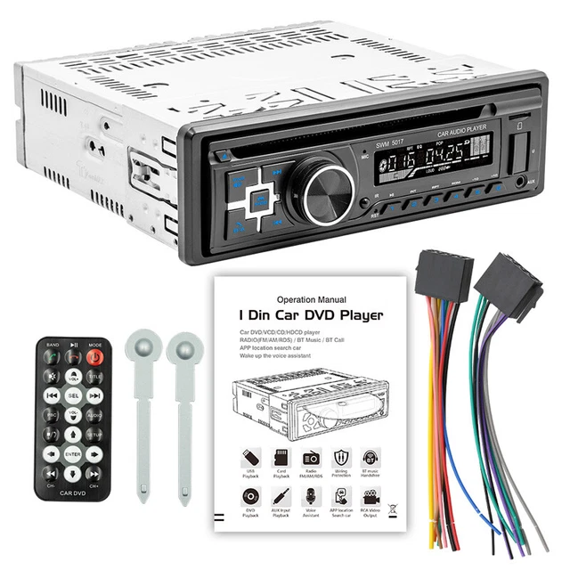 Universal 12V DVD Car Stero FM Radio MP3 Player Bluetooth Stereo BT USB AUX Part