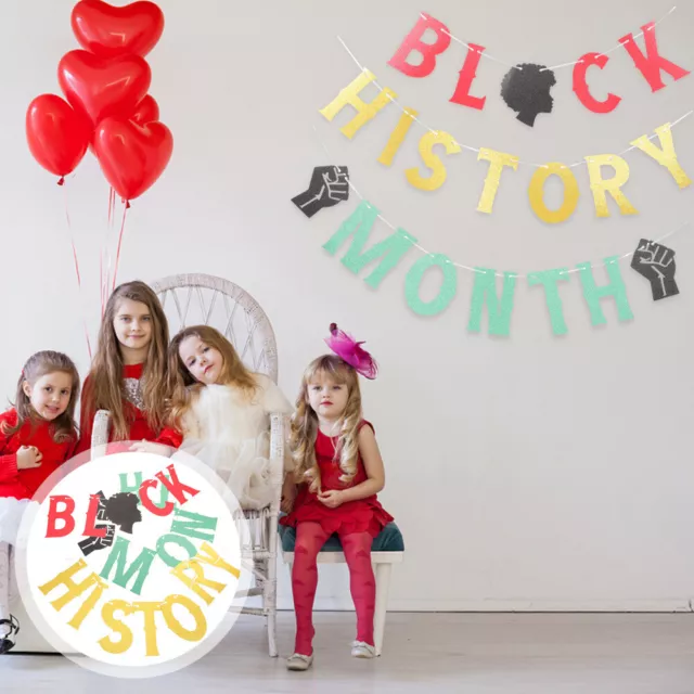 Papier Décoration De Fête Drapeau À Tirer Du Mois L'histoire Des Noirs