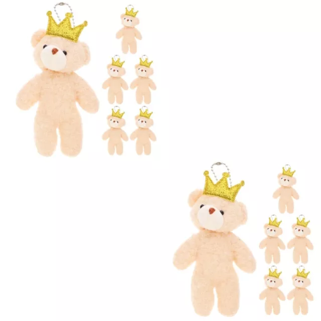 12 Pcs Mini Bear Keychain Pendant Stuffed Animal Toys Soft Bear Doll Wedding 3