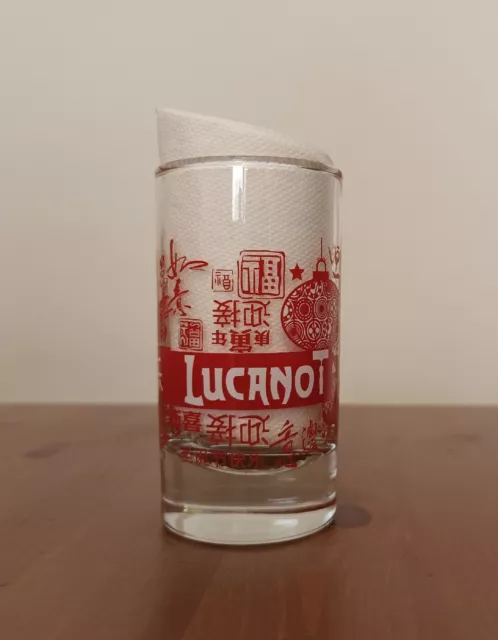 bicchiere pubblicitario Amaro Lucano Bar Breweriana