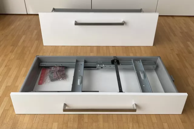 Ikea Effektiv Schubladen Auszüge 2er Set Mit Fronten Weiß Hochglanz TOP