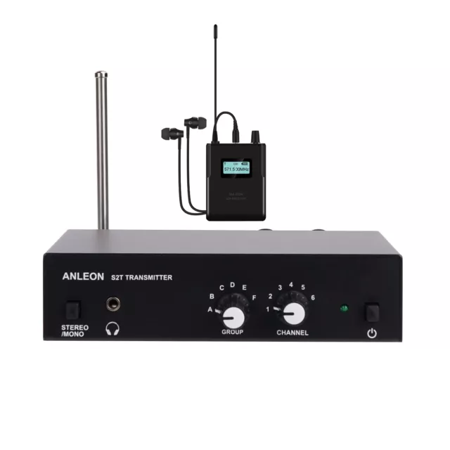 ANLEON S2 Wireless In-ear Monitor System UHF Stereo Stage Monitoring 570-590Mhz