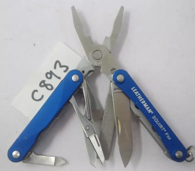 Blue Leatherman PS4 Multi-Tool Pliers Pocket Knife Micra Keychain Folding