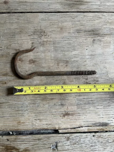 Antique Wrought Iron Butchers Hook Beam Hook Blacksmith Made 5”